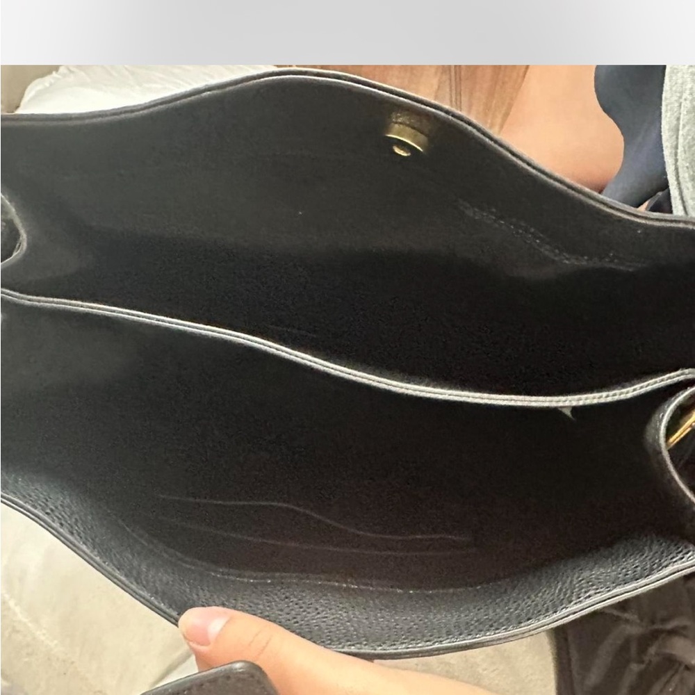 SOLD Steve Madden Black Shoulder Bag with Gold Accents - Picture 5 of 8